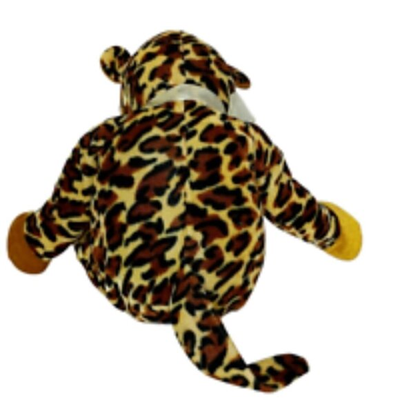Leopard Plush Big Cat with Bow Stuffed Animal 19 Inch - Picture 3 of 4